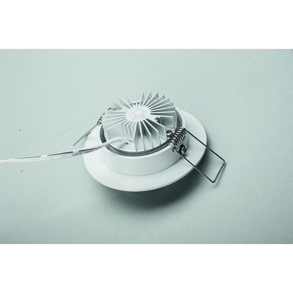 ELV 3er Set LED-Einbaustrahler, rund, schwenkbar, weiß