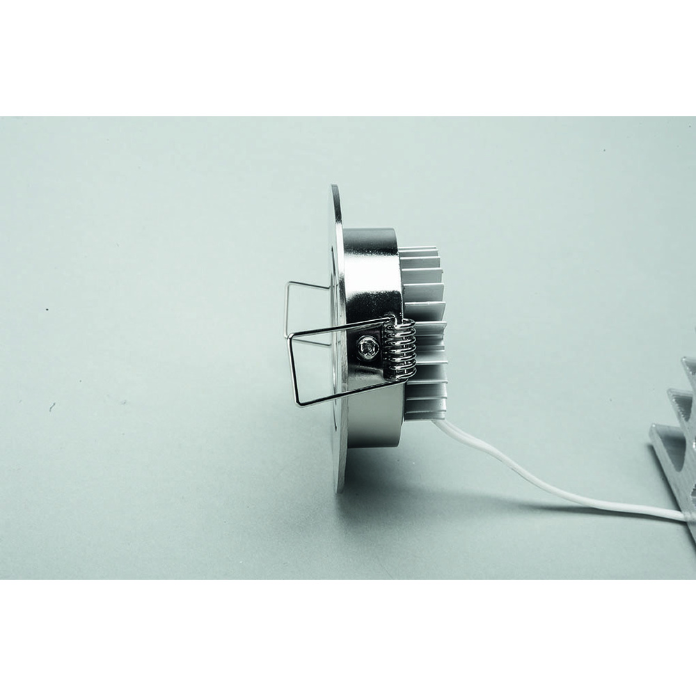 ELV 3er Set LED-Einbaustrahler, rund, schwenkbar, silber