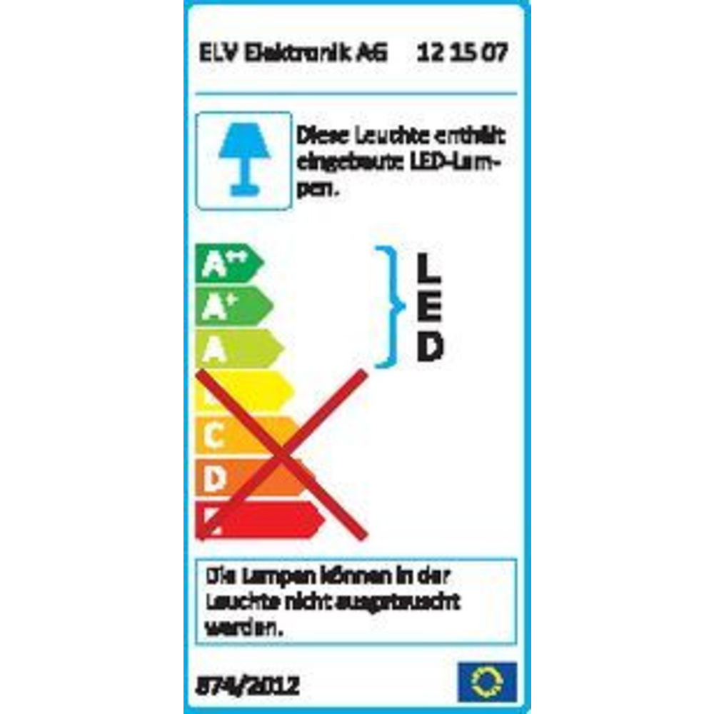 ELV LP830R 7,5-W-LED-Einbaupanel, rund, warmweiß
