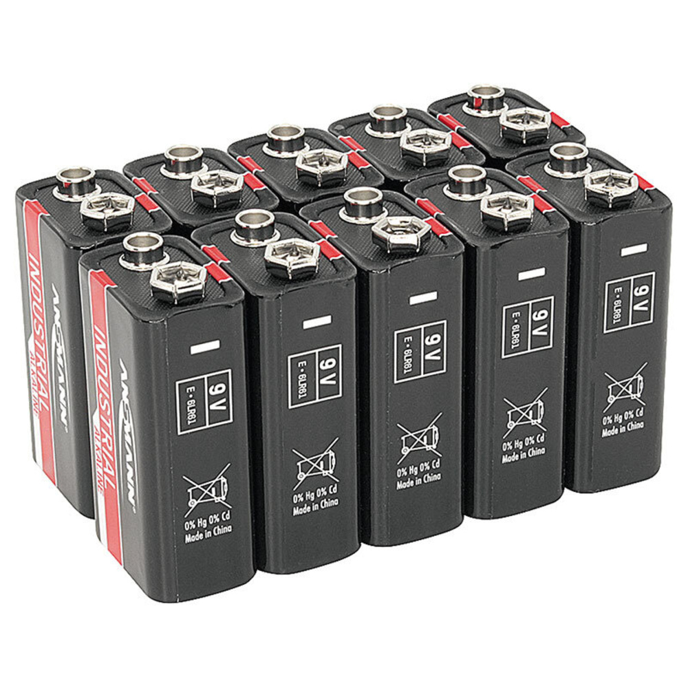 Ansmann Alkaline Batterie 9-V-Block, 10 Stück