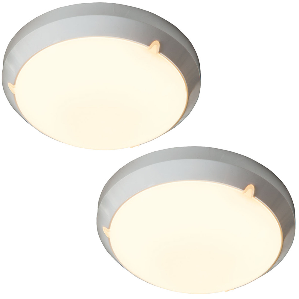 ELV 2er-Set 16-W-LED-Deckenleuchte mit HF-Bewegungssensor