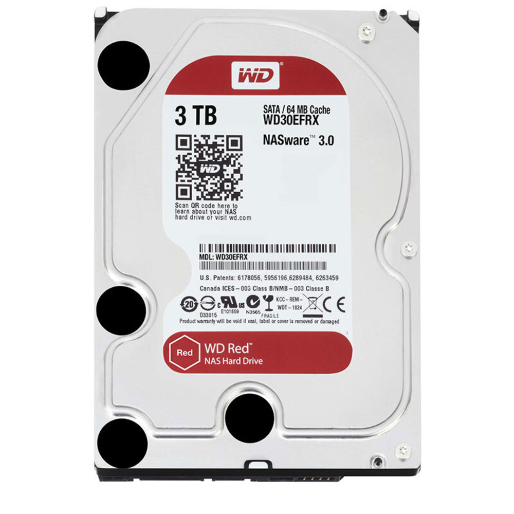 Western Digital Interne 3,5" NAS-Festplatte Red, SATA-Anschluss, 3 TB