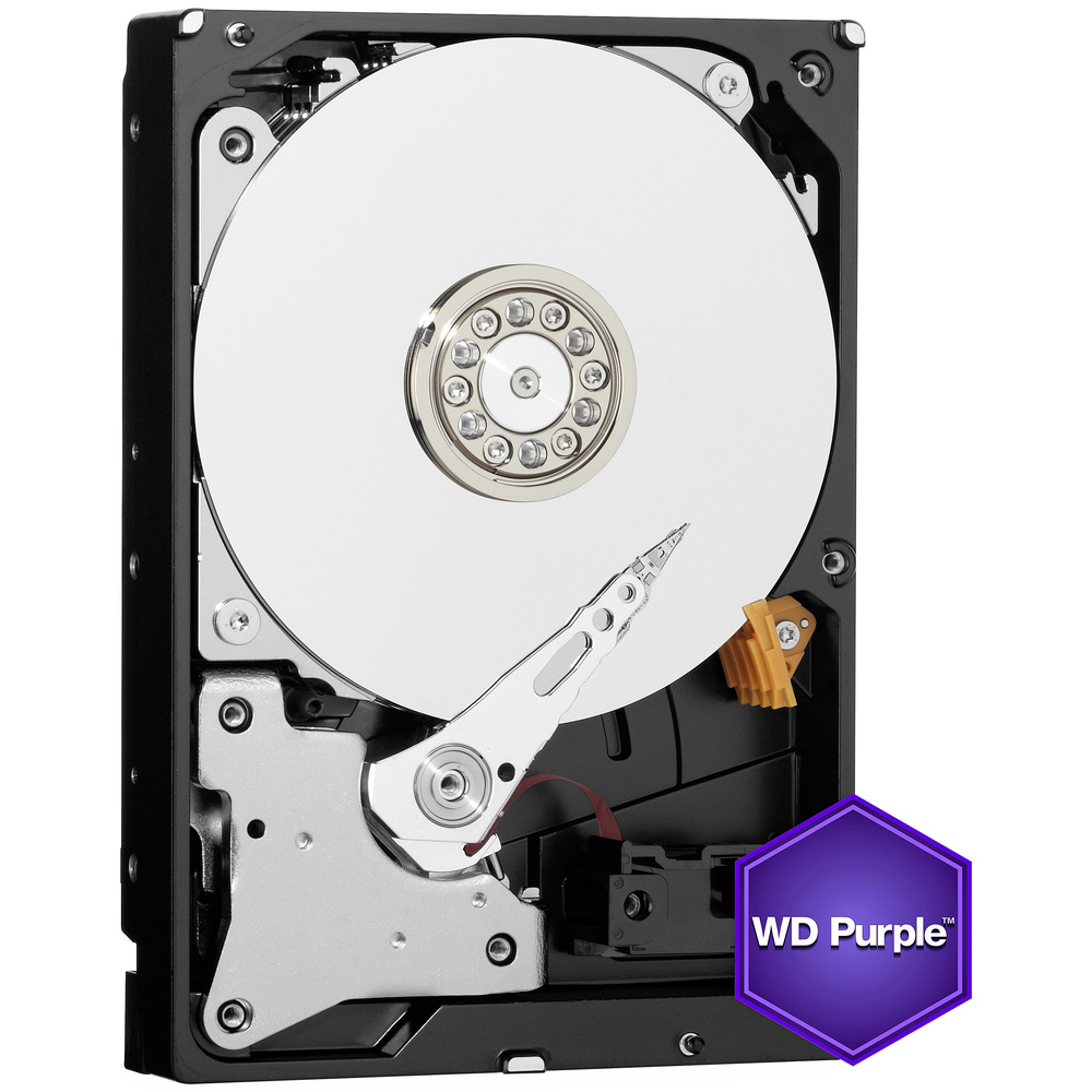 Western Digital Interne 3,5" Festplatte Purple, für Videoüberwachungs-Systeme, Dauerbetrieb, 2 TB