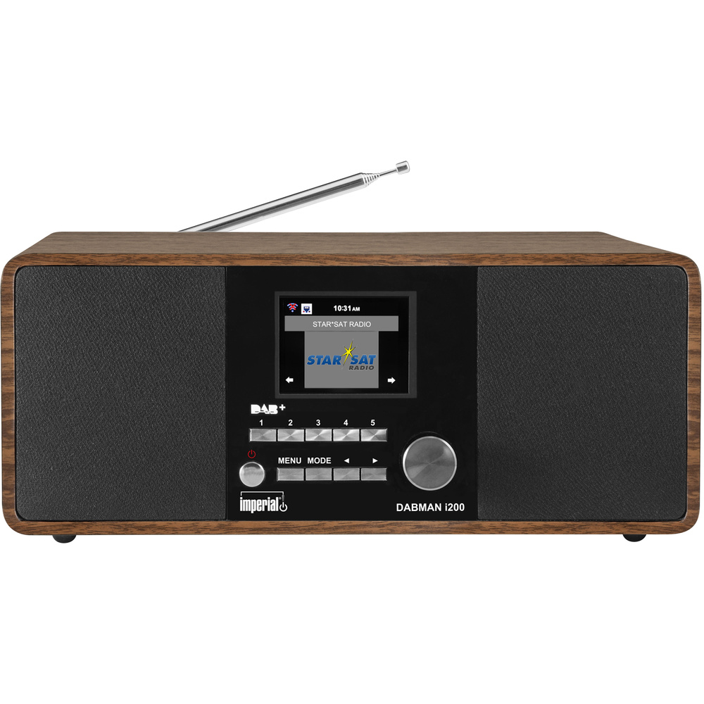 Imperial Digitalradio DABMAN i200, UKW-/DAB+/Internetradio, App-Steuerung, holz-braun