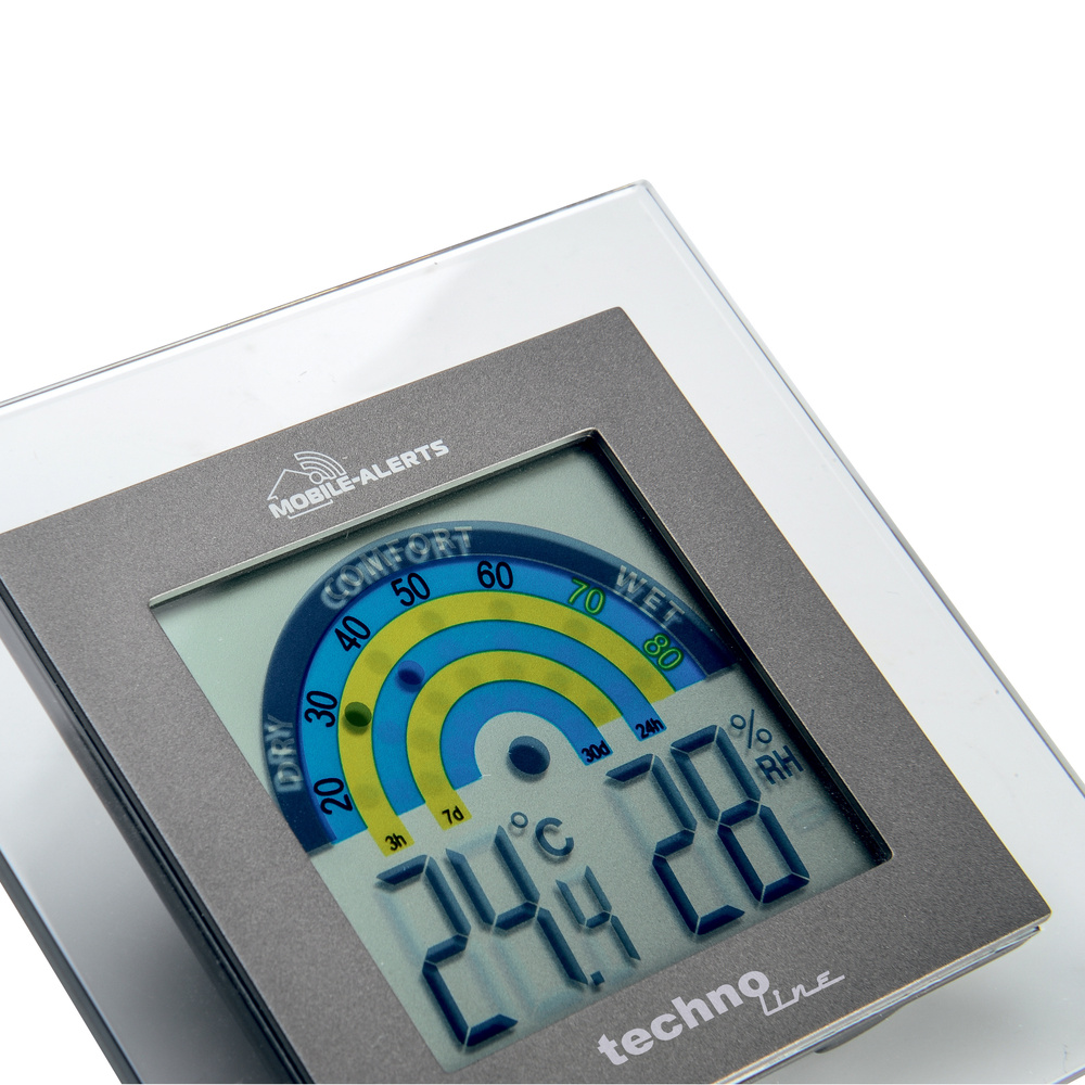 Mobile Alerts 2er-Set Thermo-/Hygrometer MA10230, mit Klimakomfortanzeige im Tagesverlauf