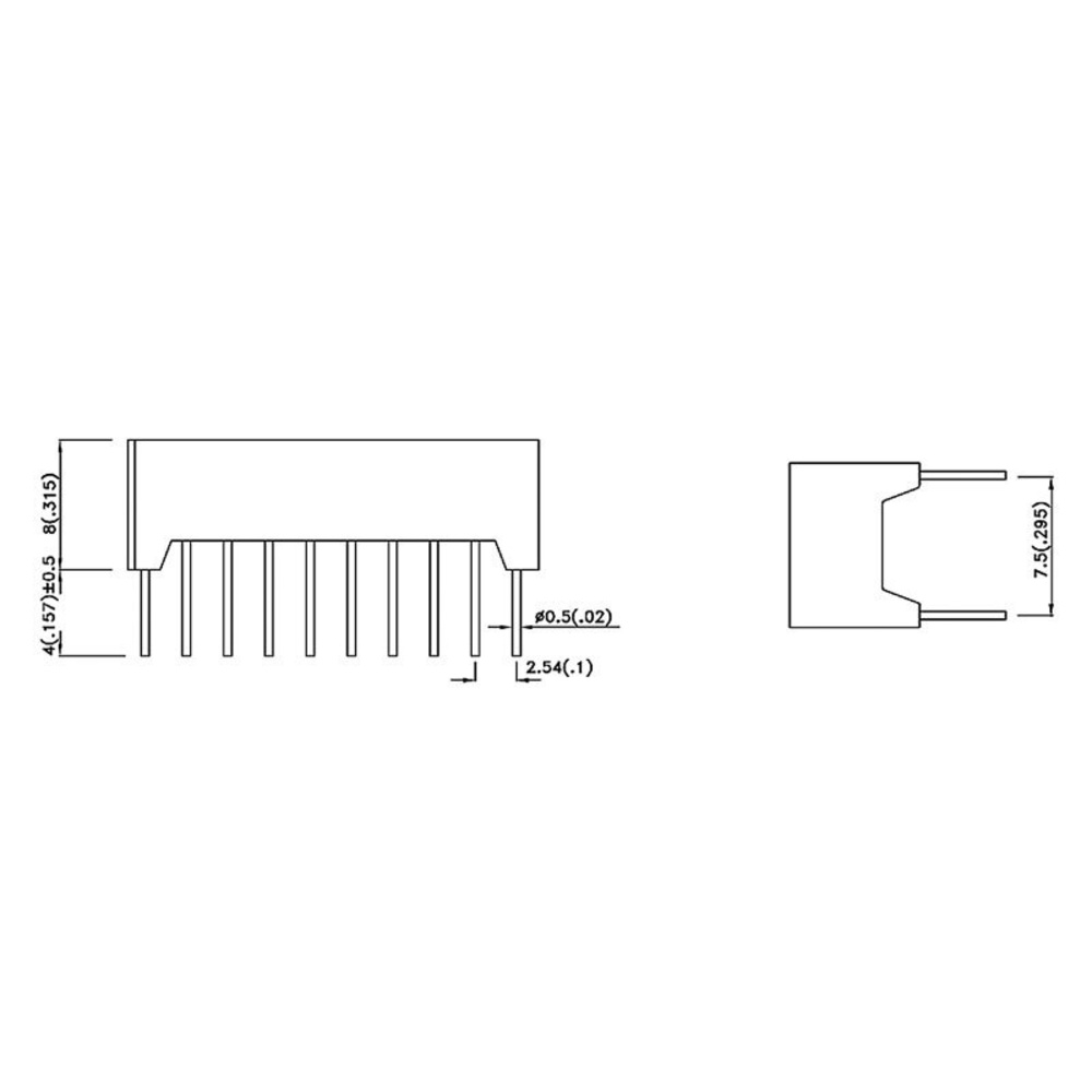 Kingbright Bargraph-Anzeige, DC-10YWA, 10 Elemente, gelb