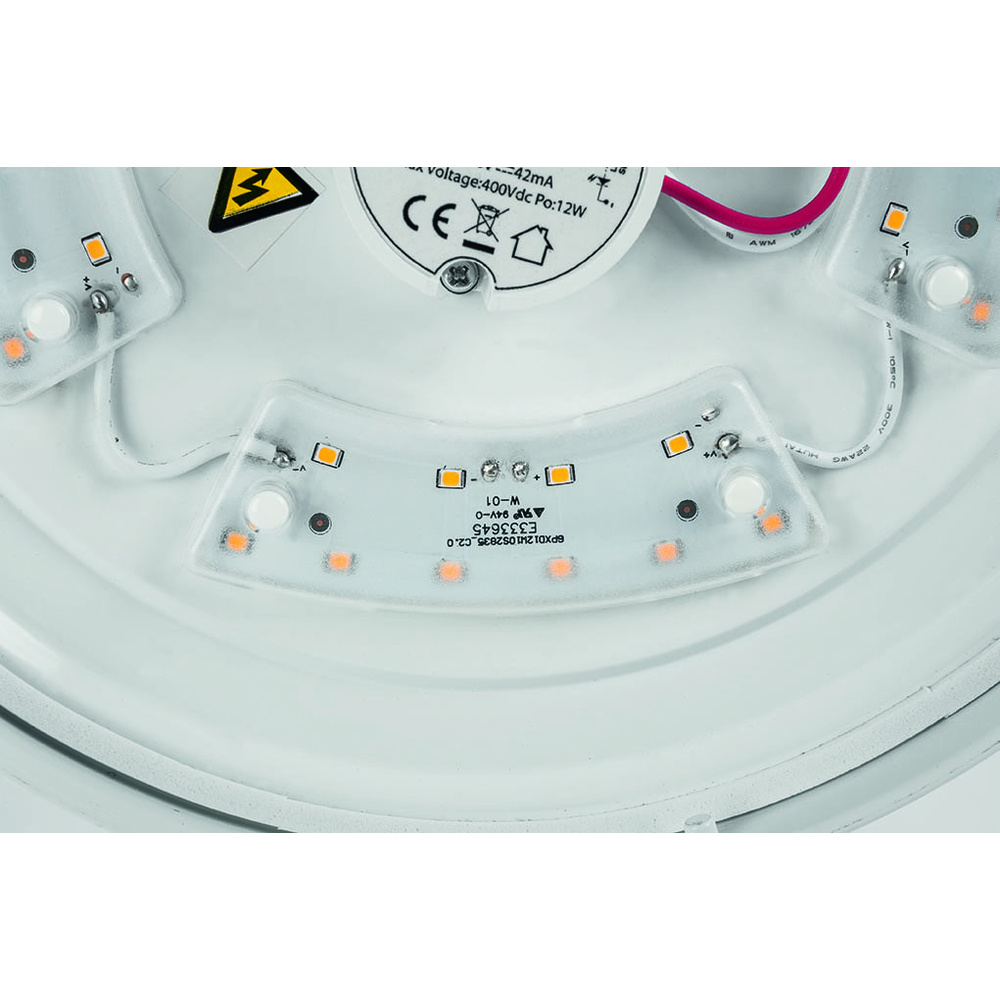 ELV 12-W-LED-Deckenleuchte, rund, IP44