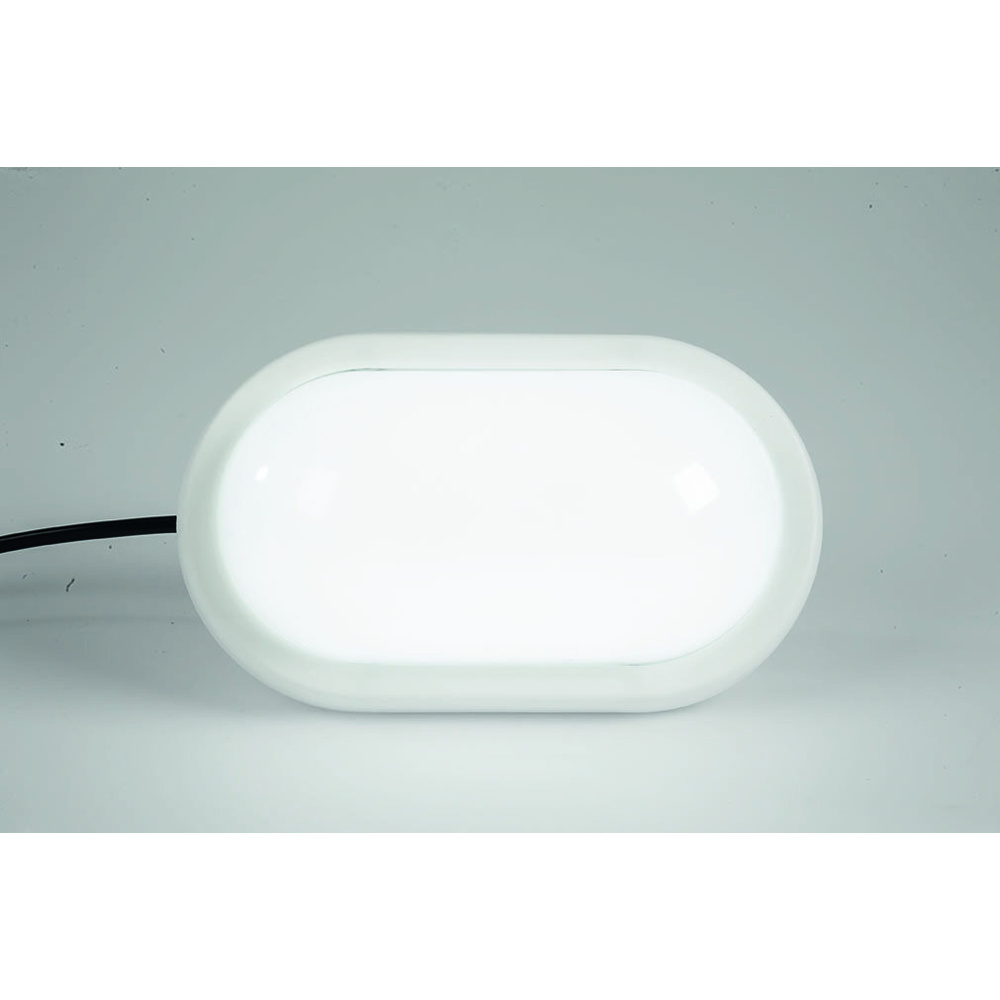 ELV 8-W-LED-Ovalleuchte, IP54, kaltweiß