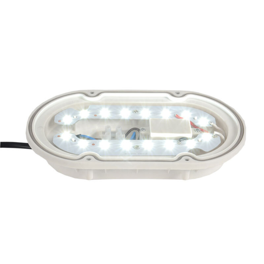 ELV 8-W-LED-Ovalleuchte, IP54, kaltweiß