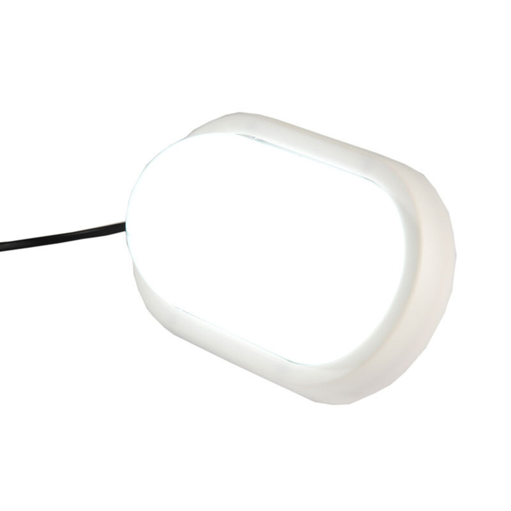 ELV 8-W-LED-Ovalleuchte, IP54, kaltweiß