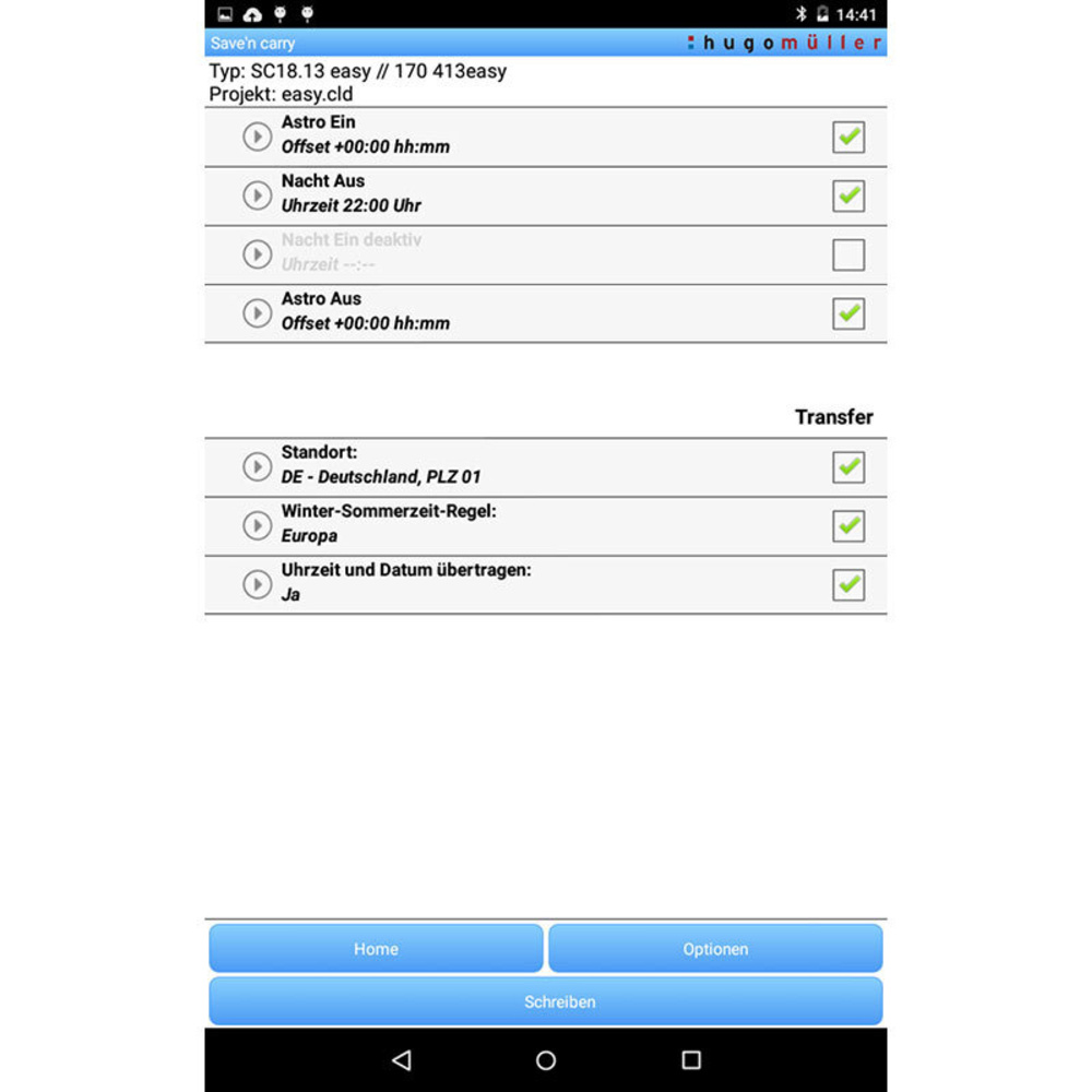 Hugo Müller SC18.13 easy 1-Kanal-Zeitschaltuhr mit Astrofunktion und Programmierung per App