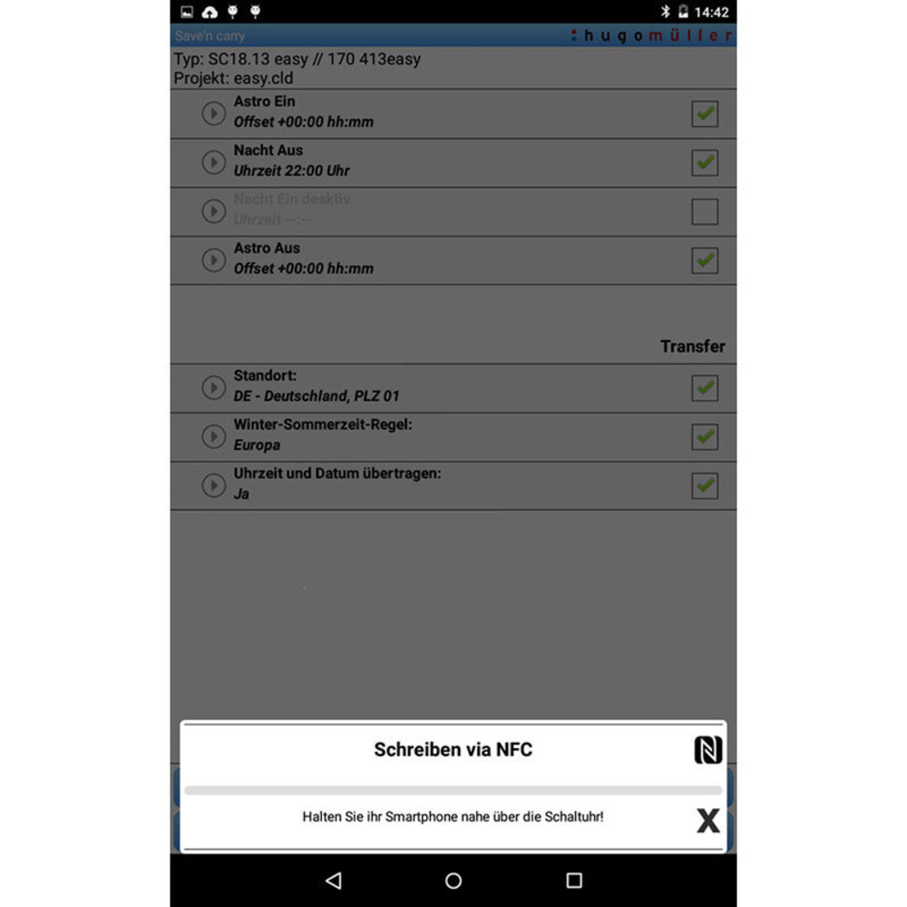 Hugo Müller SC18.13 easy 1-Kanal-Zeitschaltuhr mit Astrofunktion und Programmierung per App