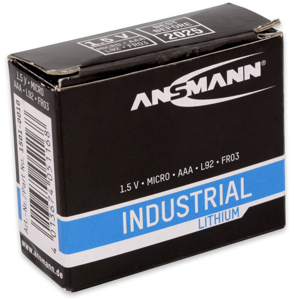 Ansmann Lithium-Batterie Micro AAA, 10er-Pack