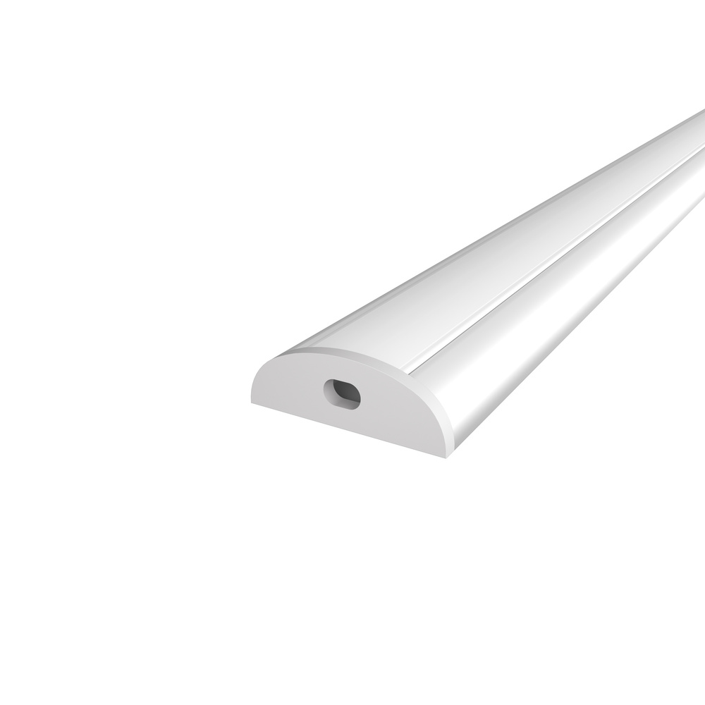 1-m-Aluminiumprofil P2-1 für LED-Streifen bis 12 mm Breite, mit matter Abdeckung, inkl. Endkappen