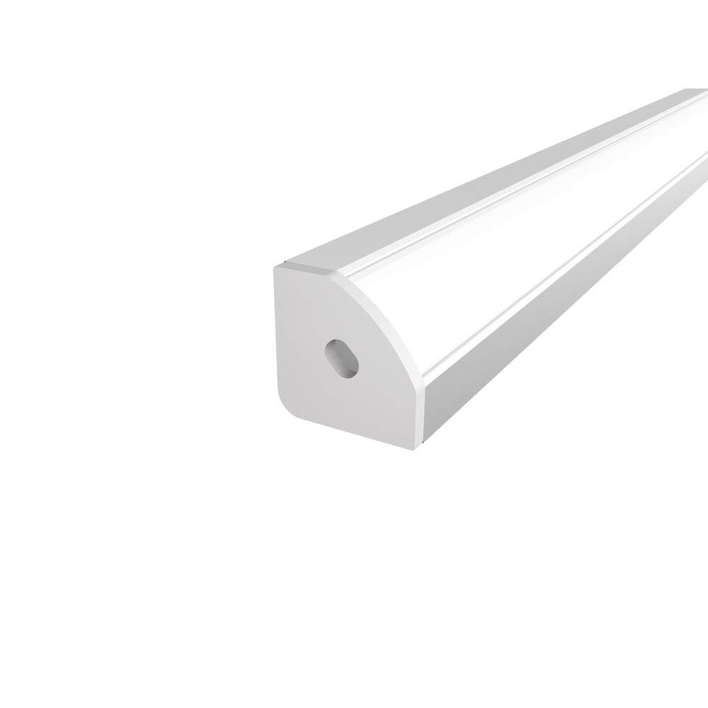 1-m-Aluminiumprofil P3-1 für LED-Streifen, mit matter Abdeckung, inkl. Endkappen