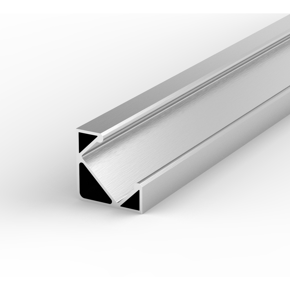 1-m-Aluminiumprofil P3-1 für LED-Streifen, mit matter Abdeckung, inkl. Endkappen