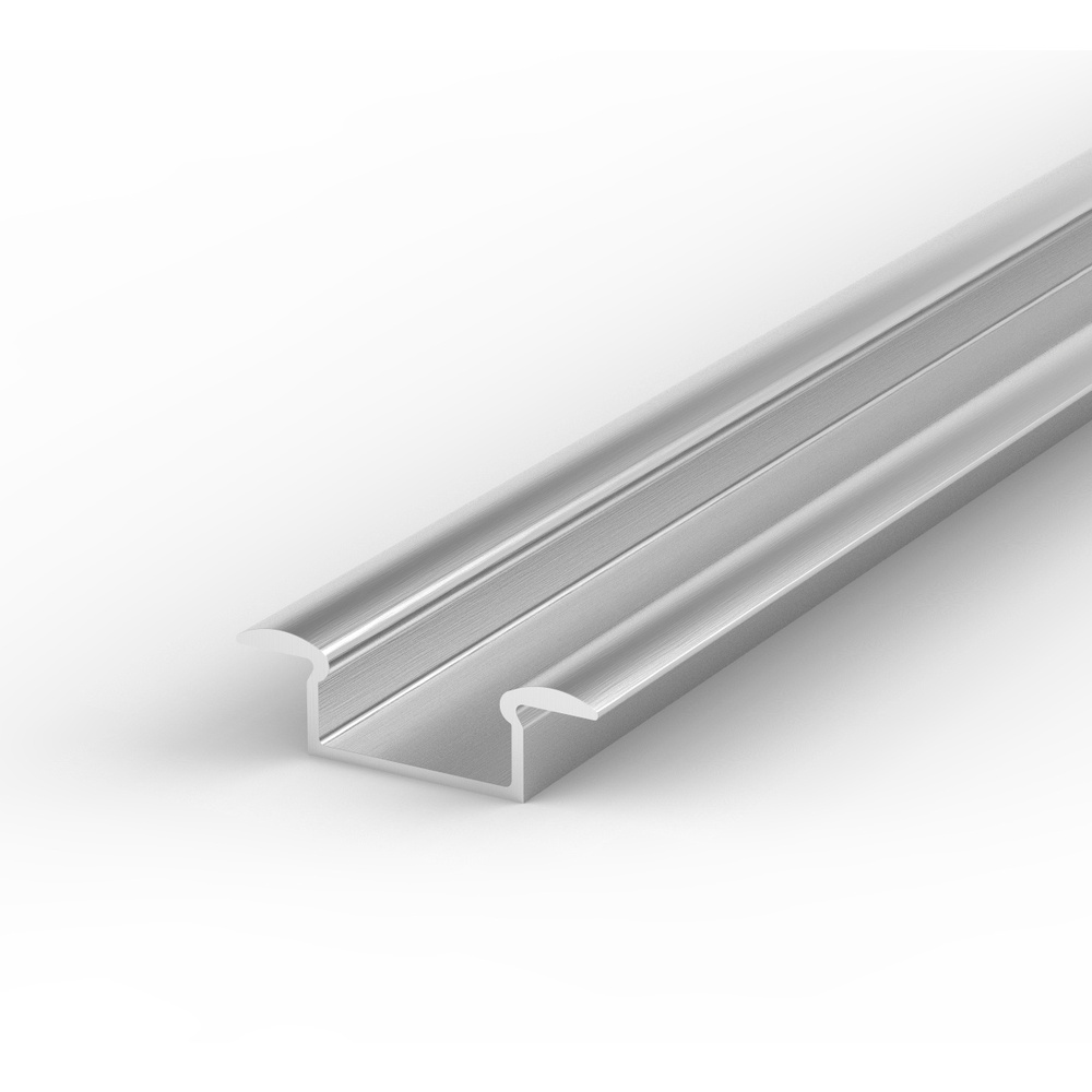 1-m-Aluminiumprofil P6-1 für LED-Streifen, mit matter Abdeckung, inkl. Endkappen