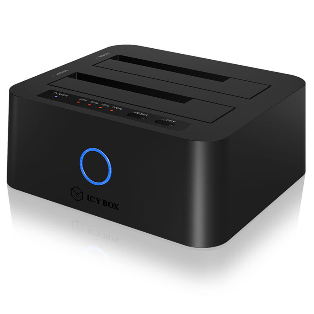 ICY BOX 2fach USB 3.0 Docking- und Klonstation IB-123CL-U3, für 2,5" und 3,5" SATA-HDD/-SSD