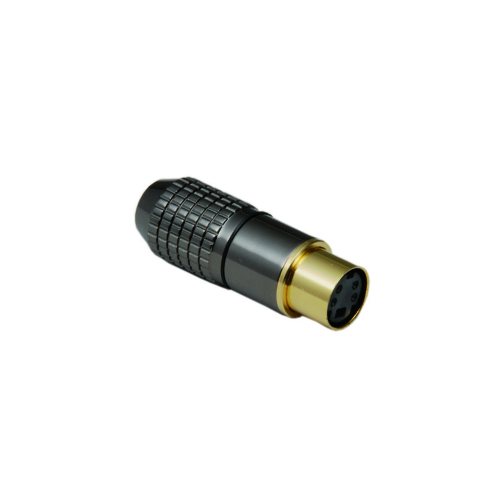 BKL Electronic Mini-DIN-Kupplung 8-pol., hochwertige Metallausf., Anschlüsse und Kontakte vergoldet