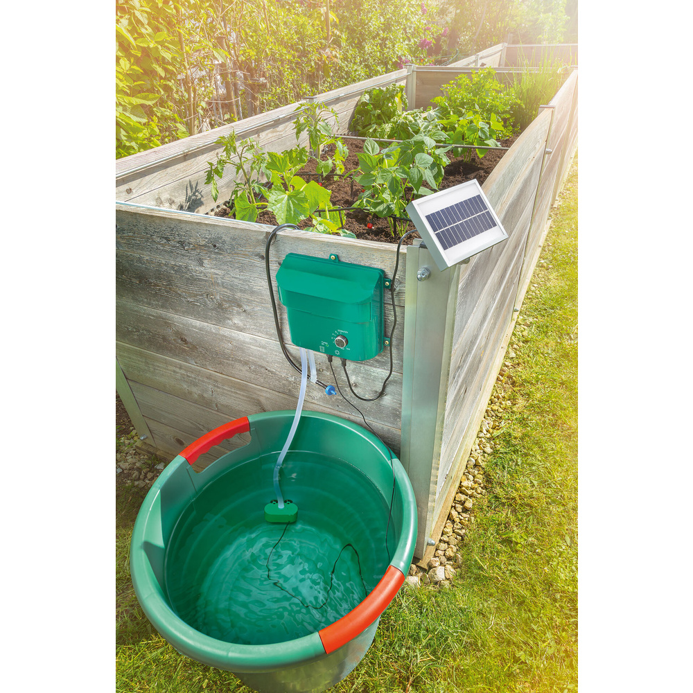 esotec Solar-Bewässerungssystem Water Drops mit 15 Tropfstellen, Akkubetrieb