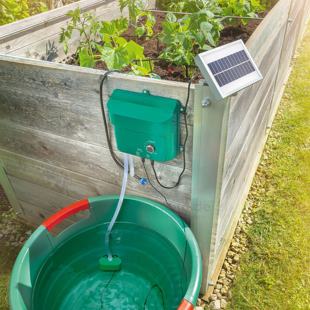 esotec Solar-Bewässerungssystem Water Drops mit 15 Tropfstellen, Akkubetrieb