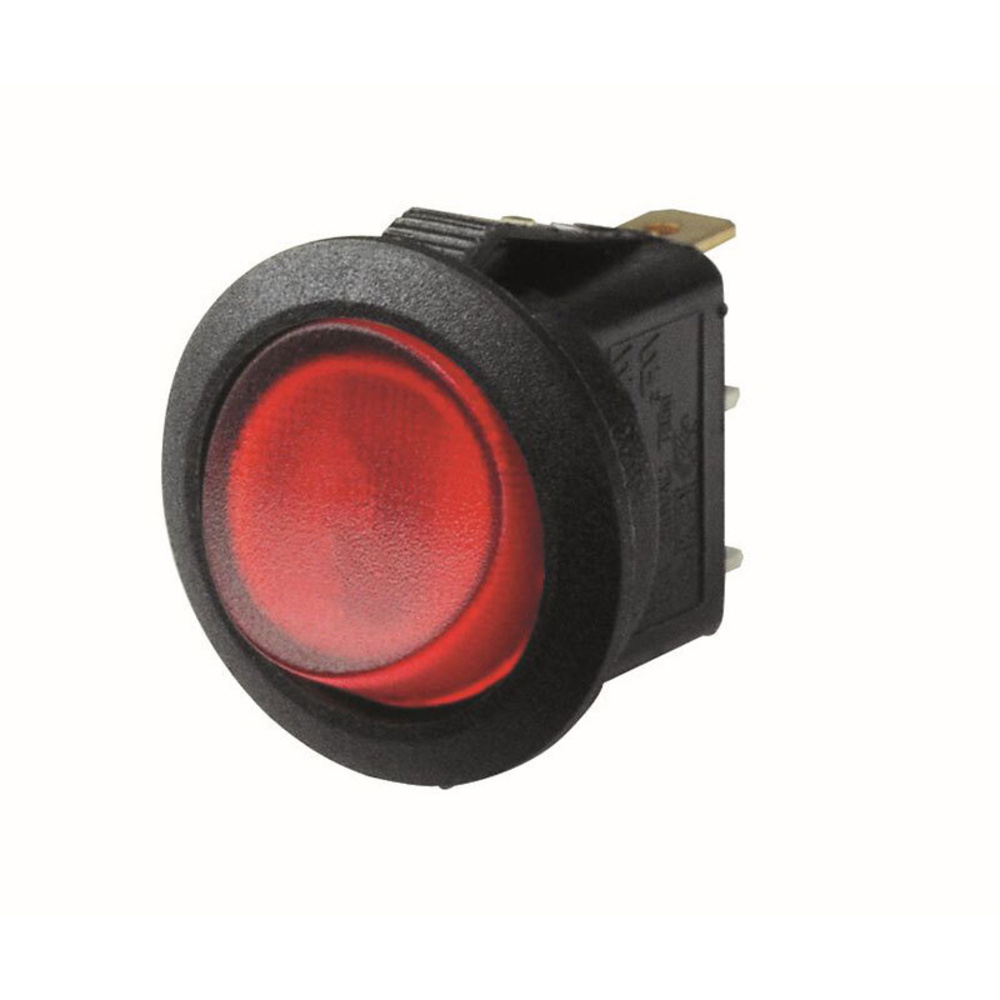 inter Bär Einbau-Wippenschalter Serie 3630, 6,5 A, 250 V,weiß/rot