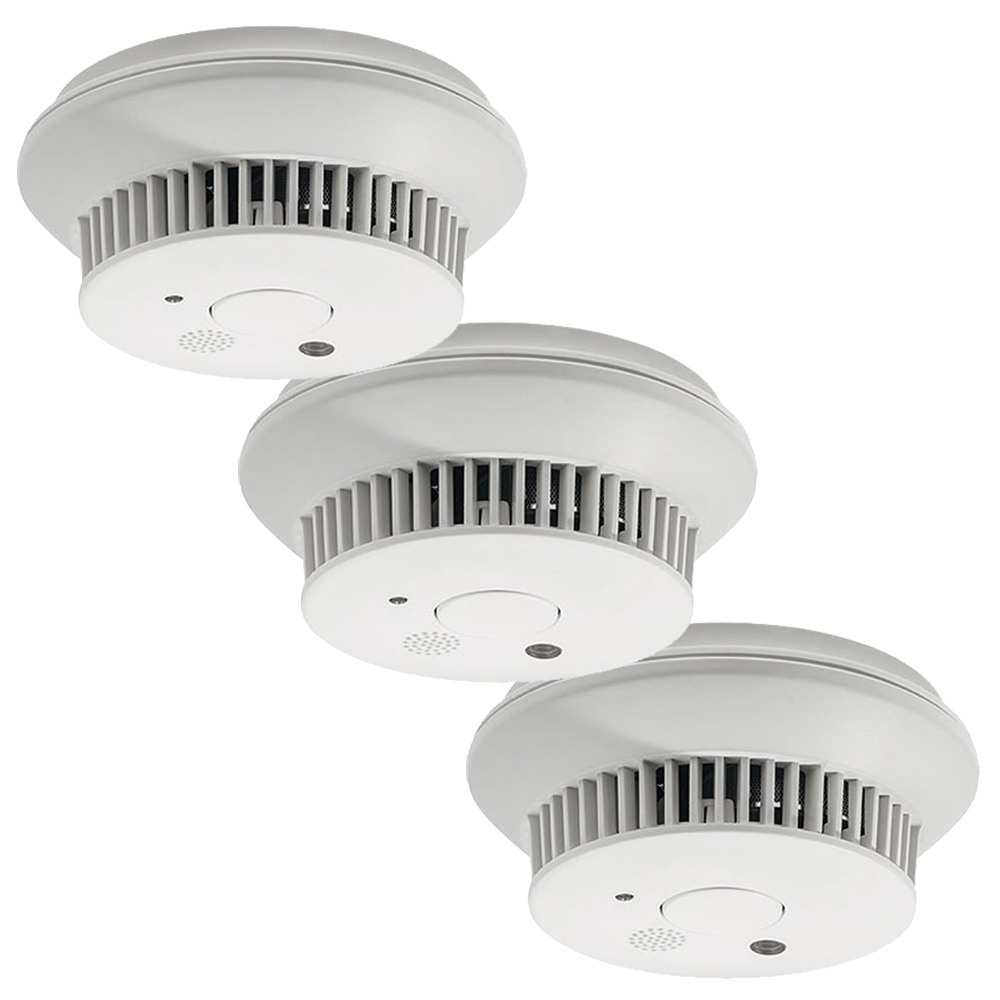 Eqiva 3er-Spar-Set Rauchwarnmelder RM201, mit 10-Jahres-Batterie, VdS-zertifiziert/Q-Label