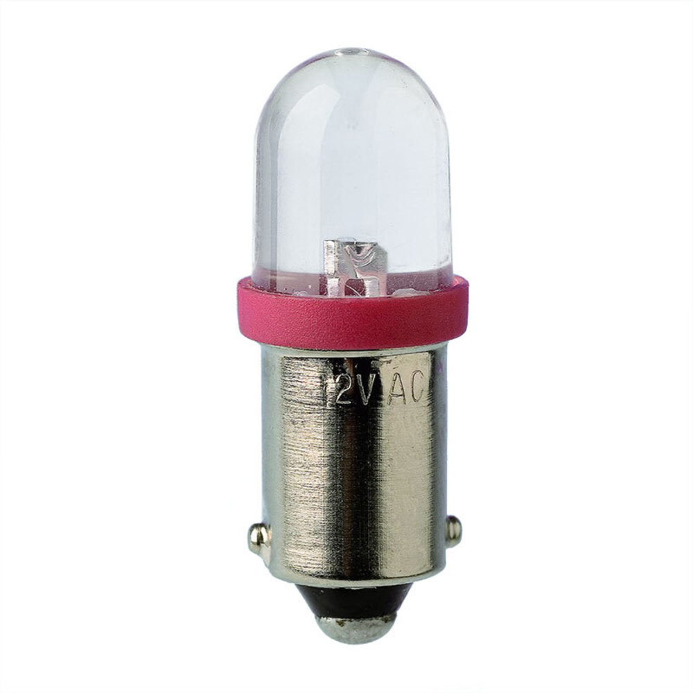 Barthelme LED-Lampe BA9s mit Brückengleichrichter, superhell, 10 x 28 mm, 12 V, weiß