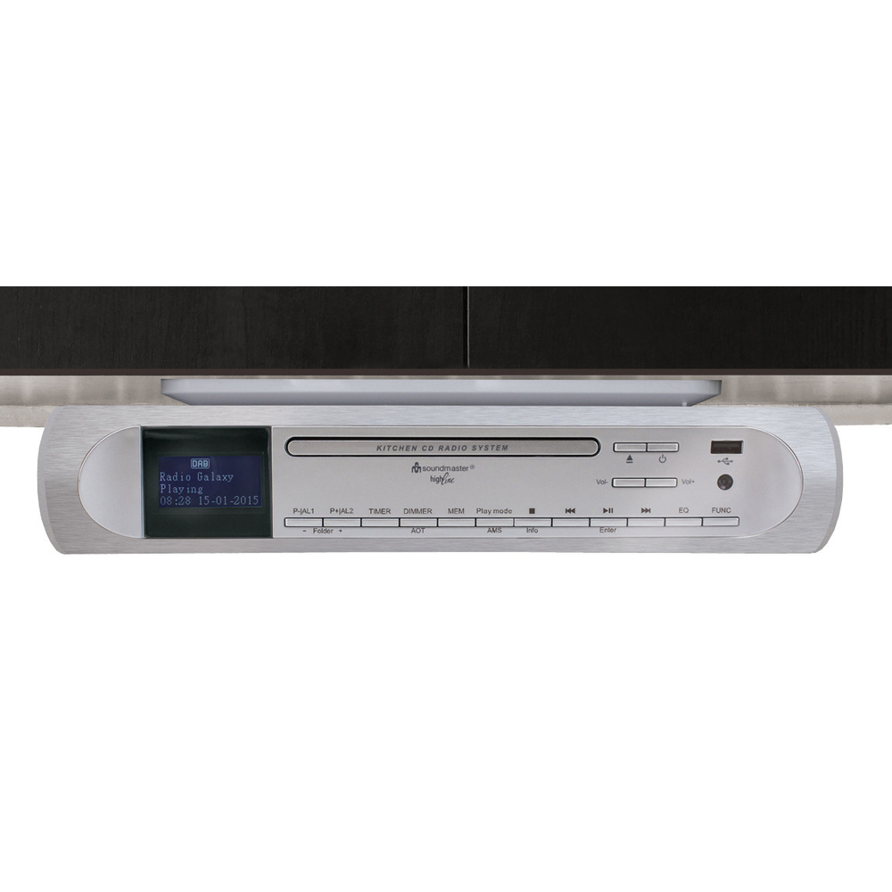 Soundmaster Küchen-/Unterbauradio UR2170SI mit UKW/DAB+, CD und USB-Anschluss, silber