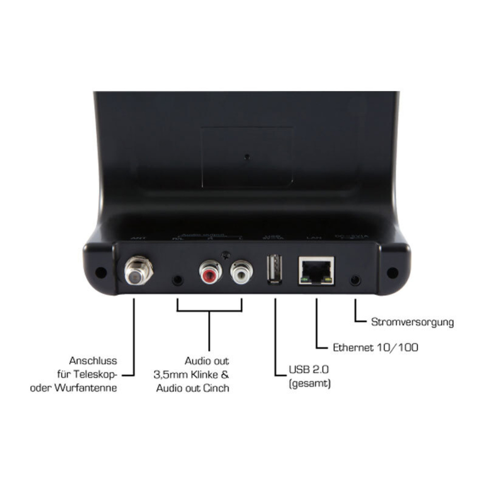 Imperial Radio-Adapter DABMAN i400, DAB+/UKW-/Internetradio, mit Bluetooth und USB, schwarz