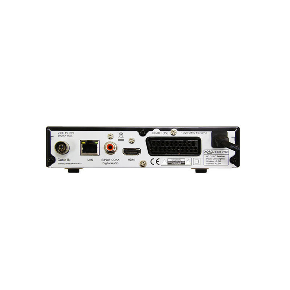Xoro Digital-Kabel-Receiver HRK 7660 HD, USB-Medienwiedergabe, PVR, geeignet für Unitymedia
