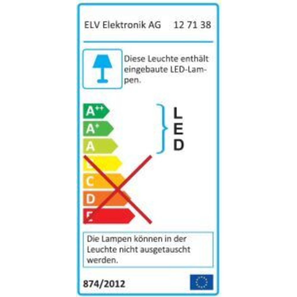 ELV 40-m-LED-Lichterkette mit 240 LEDs, warmweiß, IP44