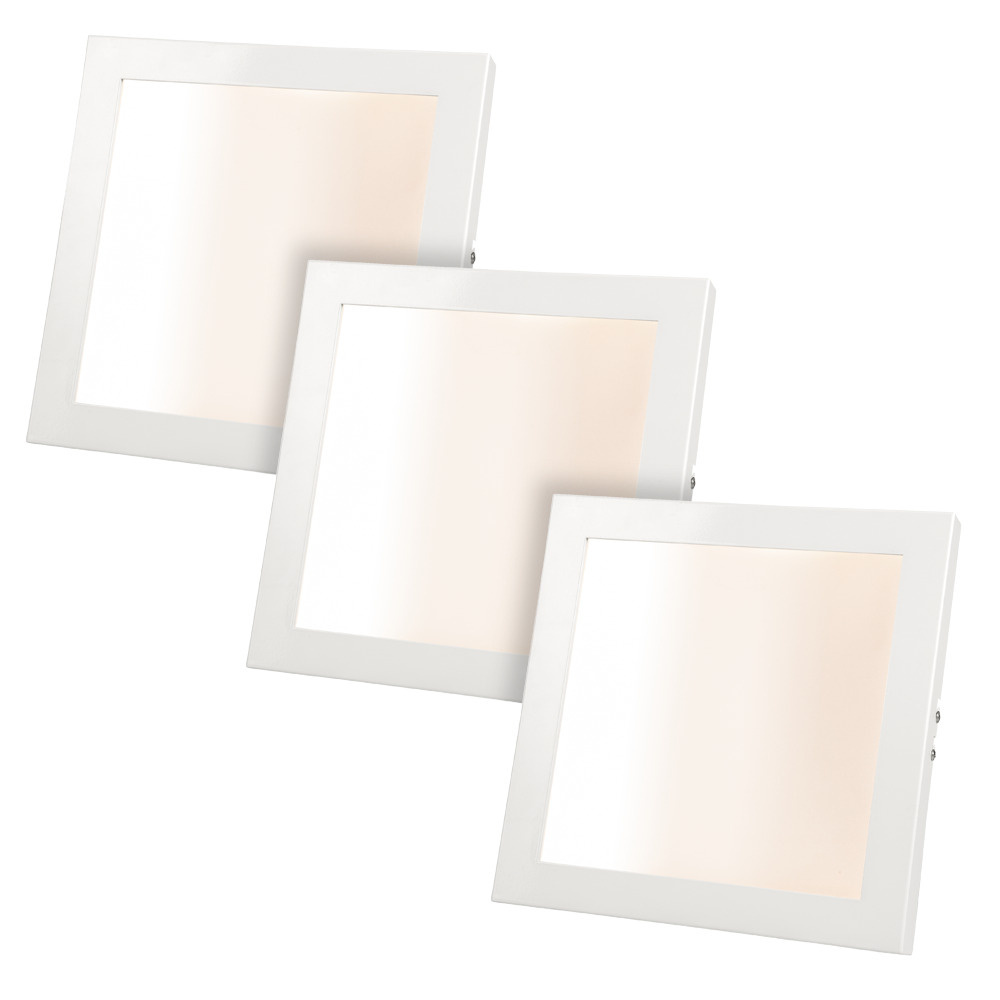 ELV 3er Set 12-W-LED-Panel, dimmbar per Lichtschalter