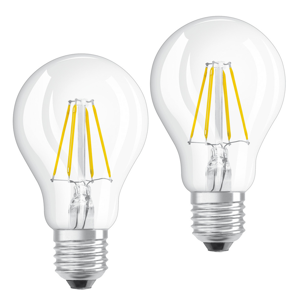 OSRAM 2er-Pack 4-W-Filament-LED-Lampen, E27, warmweiß