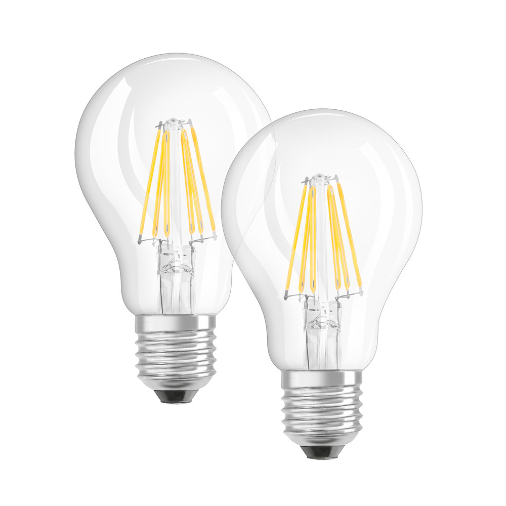 OSRAM 2er-Pack 6-W-Filament-LED-Lampen, E27, warmweiß