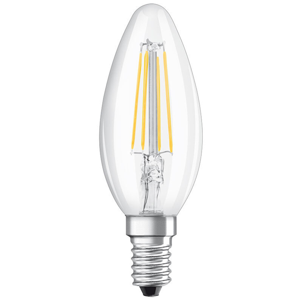 OSRAM 2er-Pack 4-W-Filament-LED-Kerzenlampe, E14, warmweiß