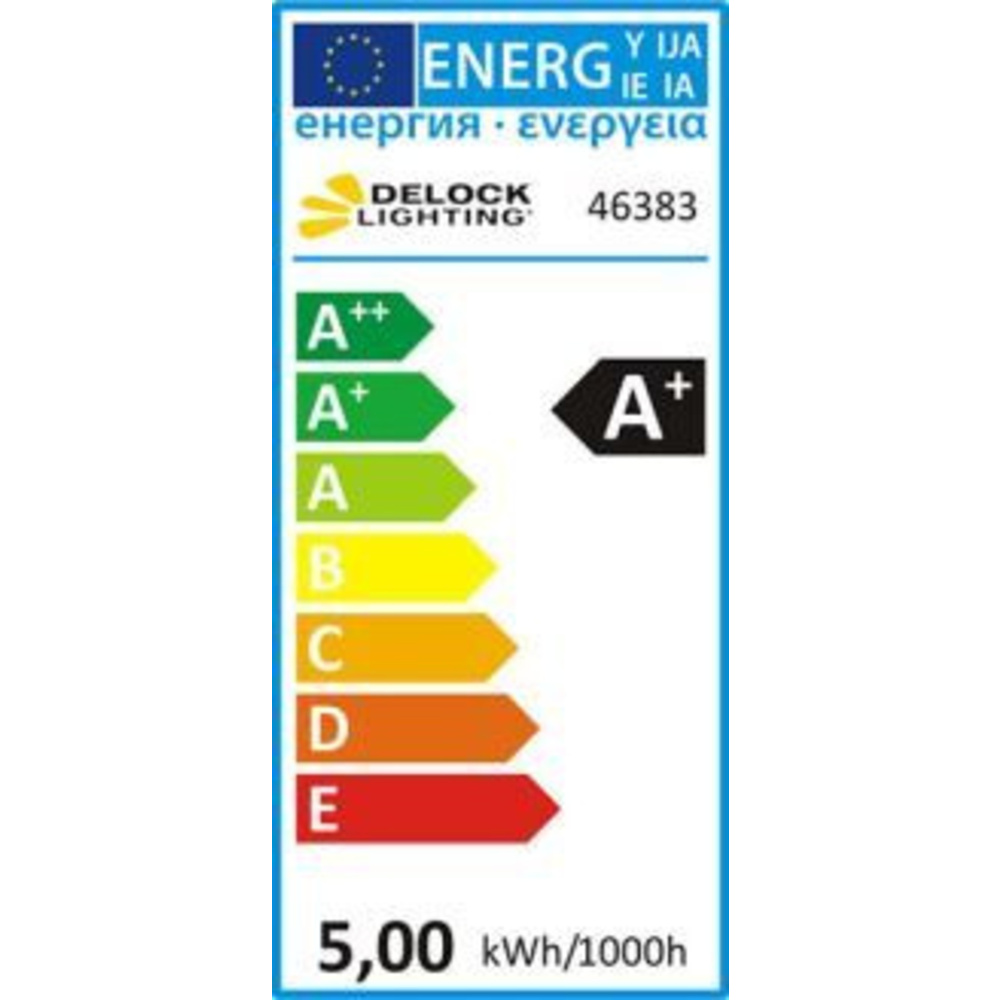 Delock Lighting 5-W-GX53-LED-Lampe, warmweiß