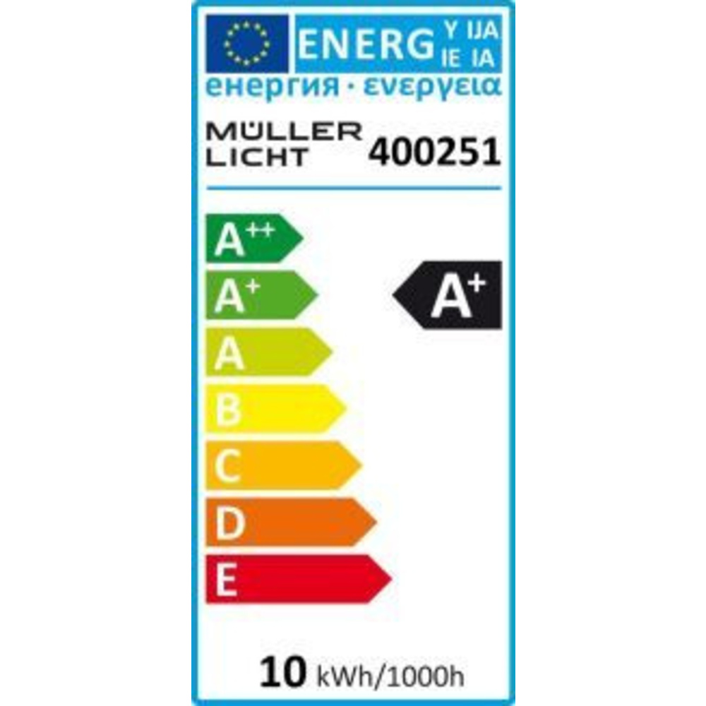 Müller Licht 10-W-LED-Lampe, E27, warmweiß