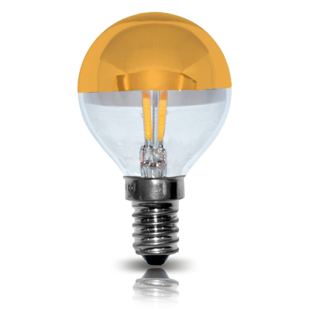 LEDmaxx 2-W-LED-Tropfenlampe E14 mit Kuppe (gold)