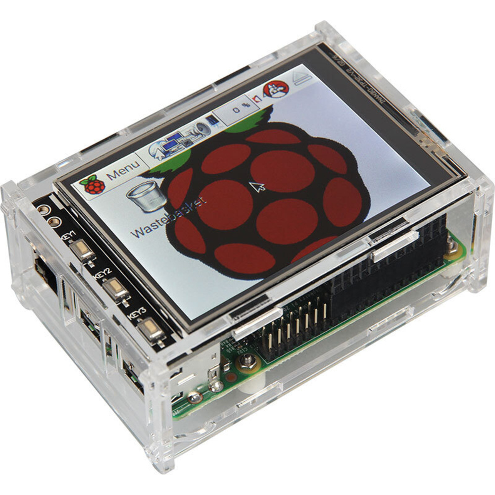 Joy-IT Acryl Gehäuse für Raspberry Pi und das 8,128-cm-(3.2")-Display