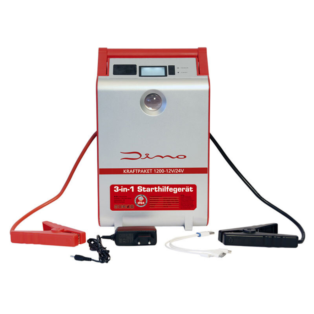 Dino Kraftpaket Starthilfegerät 12/24 V, 1200 A, 30.000 mAh