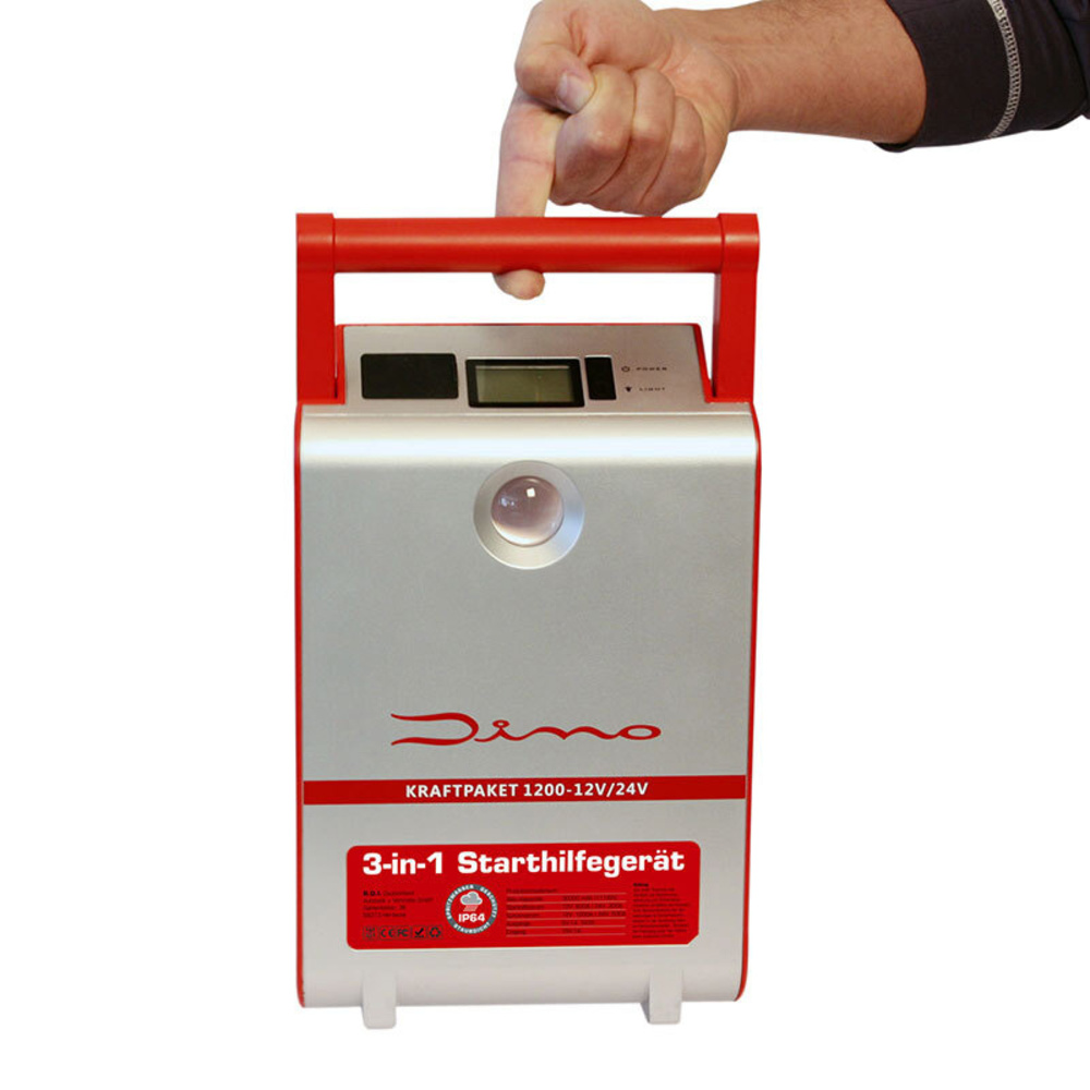 Dino Kraftpaket Starthilfegerät 12/24 V, 1200 A, 30.000 mAh