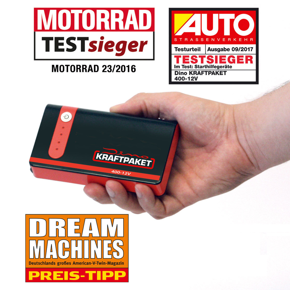 Dino Kfz-Starthilfegerät 12 V, 400 A, 9000 mAh