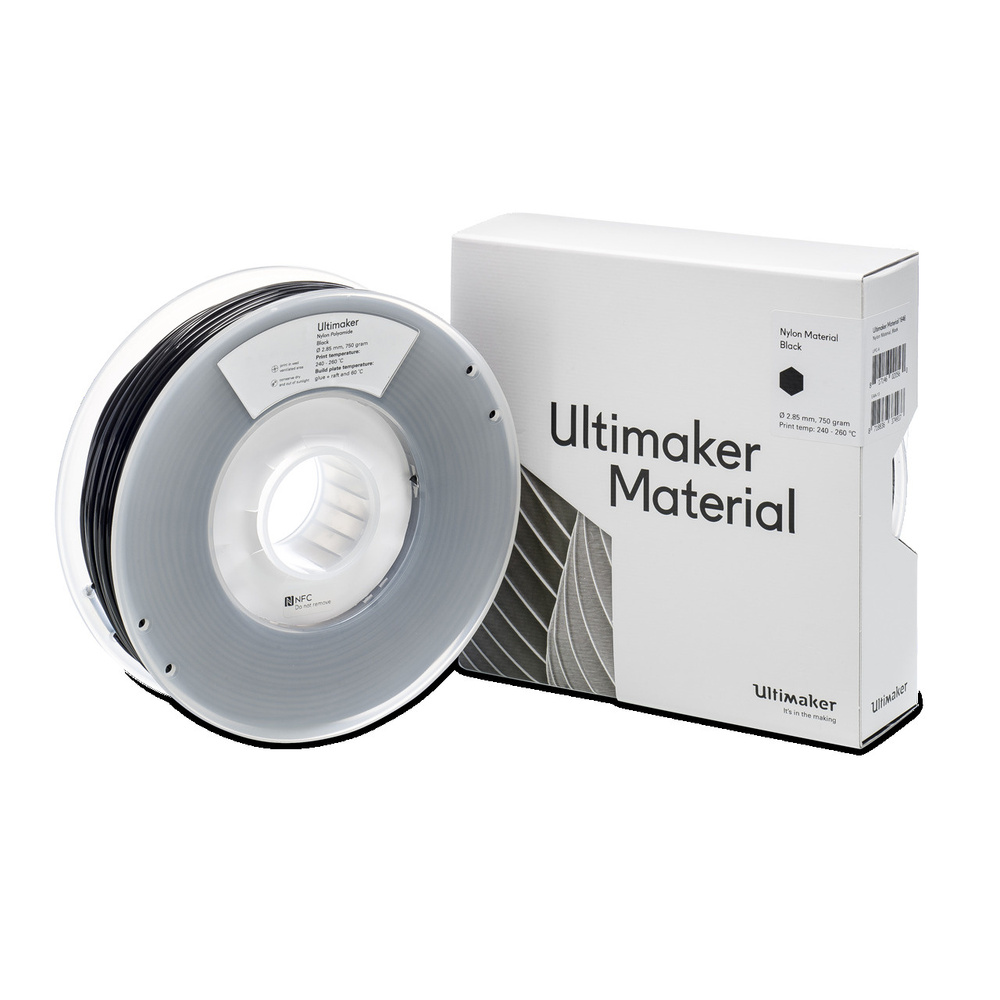 Ultimaker 3 PAX/Nylon-Filament, 2,85 mm, 750 g, schwarz