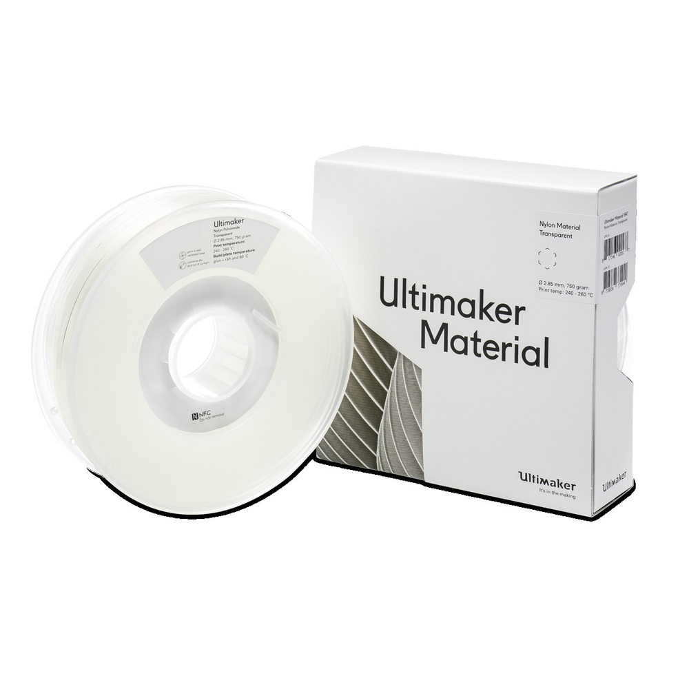 Ultimaker 3 PAX/Nylon-Filament, 2,85 mm, 750 g, transparent