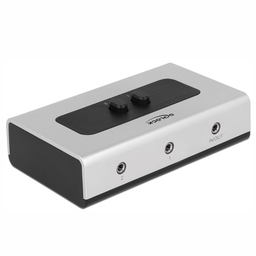 Delock 2-Port 3,5-mm-Klinken-Umschalter, biderektional