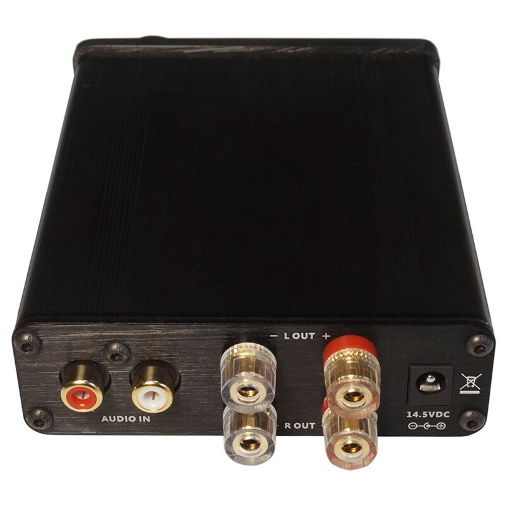 FeinTech Stereo-Audio-Verstärker / Kopfhörerverstärker, 30-W-RMS, Class-D, kompaktes Gehäuse