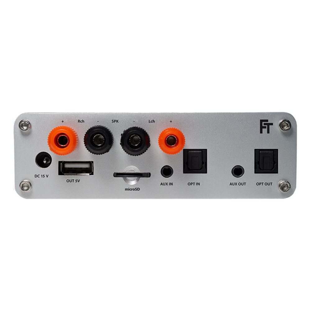 FeinTech Stereo-Audio-Verstärker, 40-W-RMS, Class-D, Bluetooth-Sender-/Empfänger, kompaktes Gehäuse