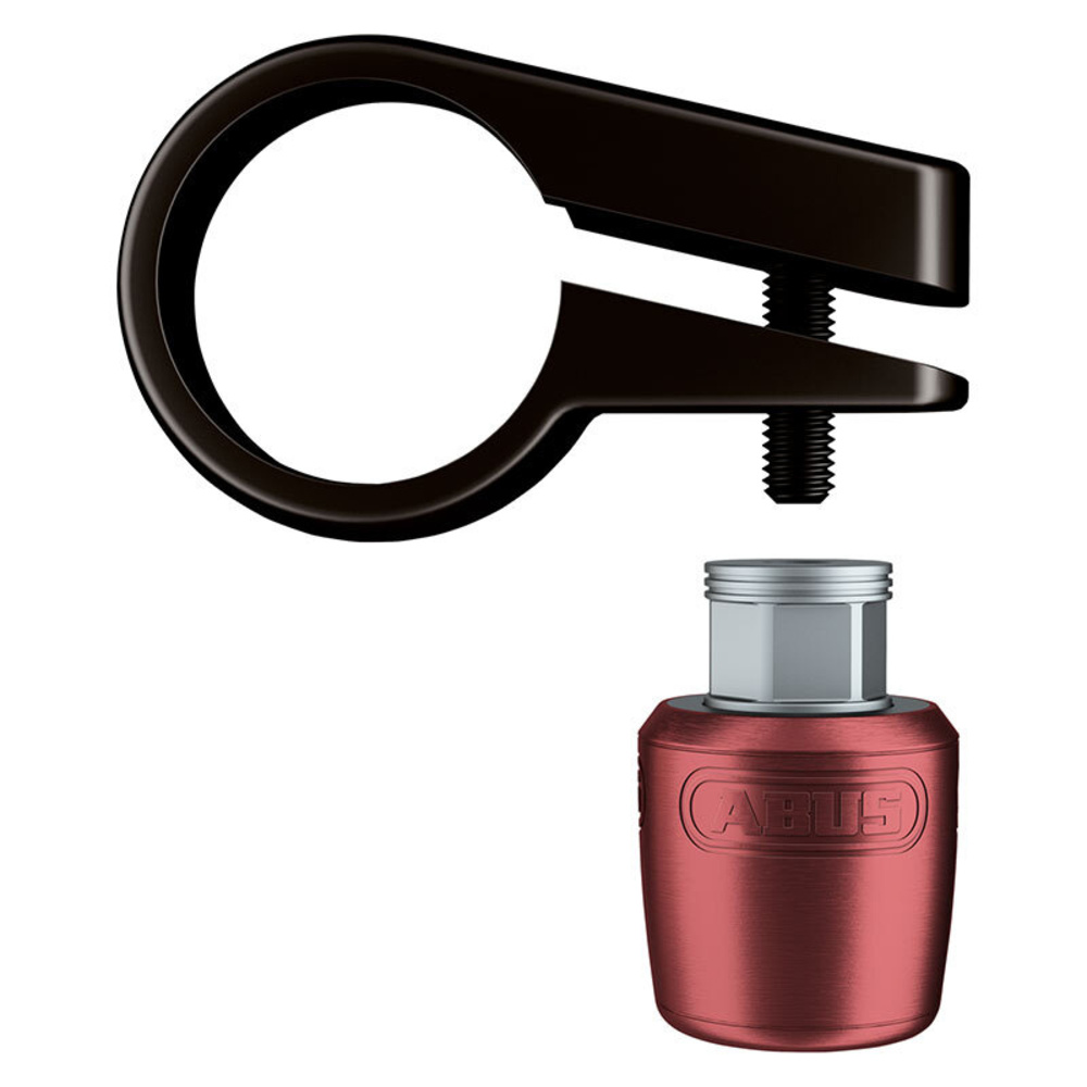 Abus NutFix SPC Fahrradsattel-Schloss M5, für 28,6mm Sattelrohre, silber