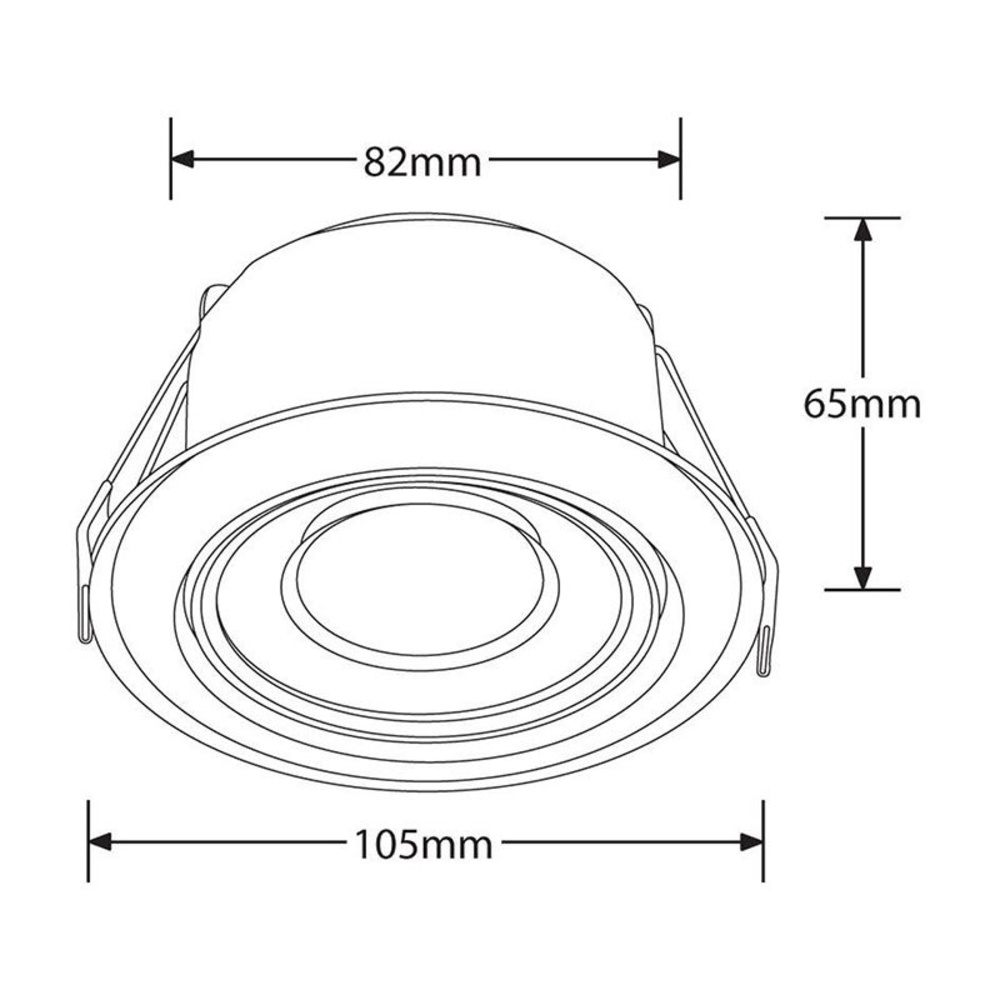Enlite Lighting Essentials  10-W-LED-Downlight, warmweiß, dimmbar, IP44